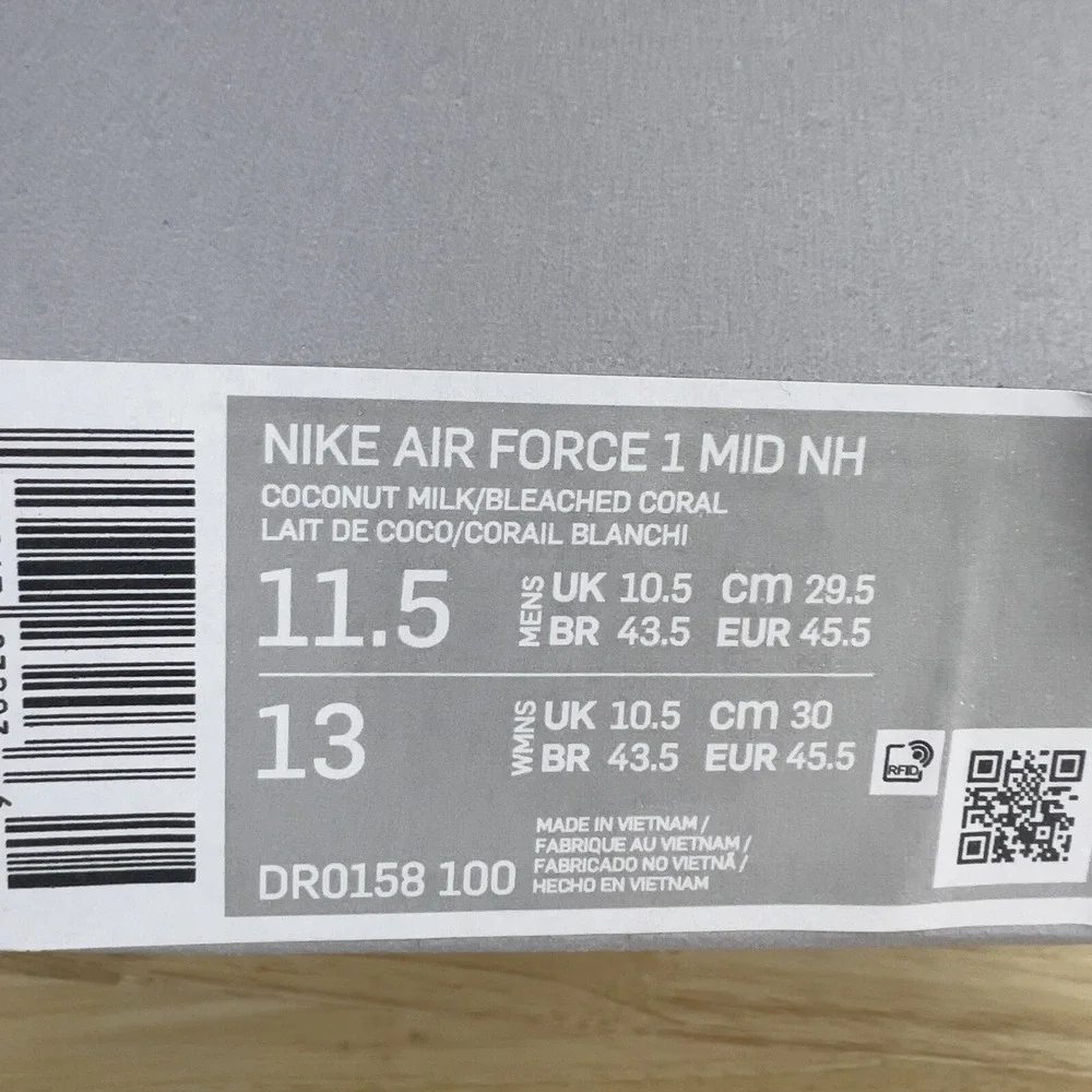 Nike Air Force 1 Mid Coconut Milk Gray 2022 nby Af1 New Mens Size 11.5